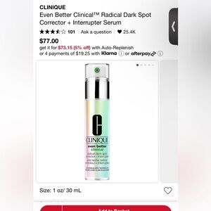 New Clinique Even Better Dark Spot Corrector + Interrupter Serum
